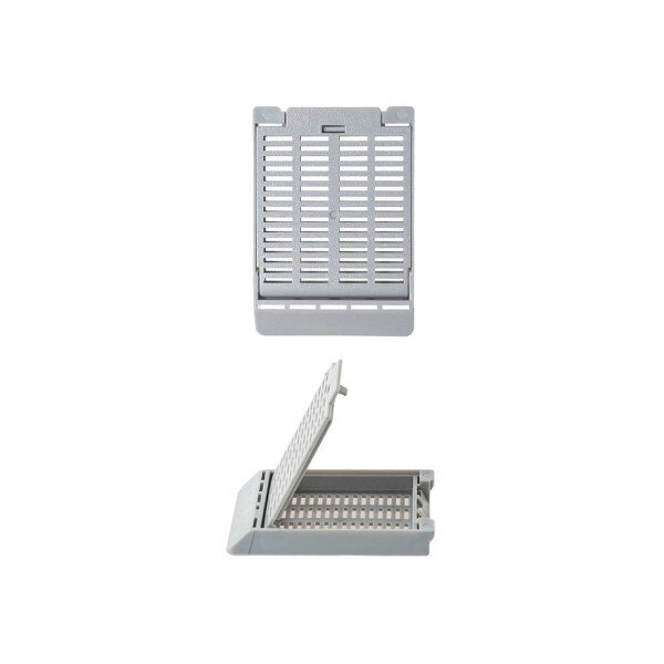 Hinged Tissue Cassette, gray